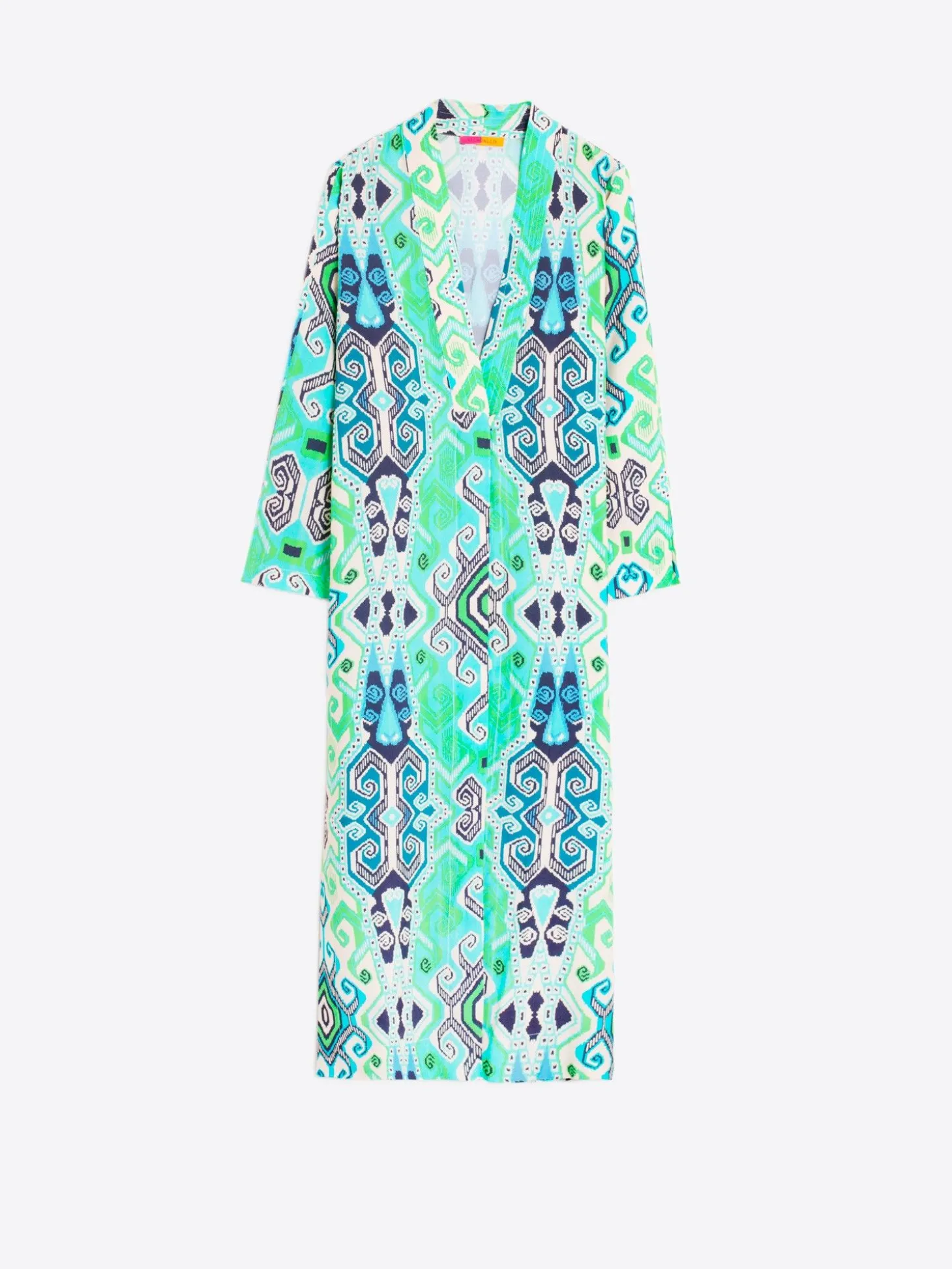 Vilagallo Abrigo Estampado Navajo Turquesa Discount