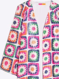 Vilagallo Abrigo Lentejuelas Crochet New