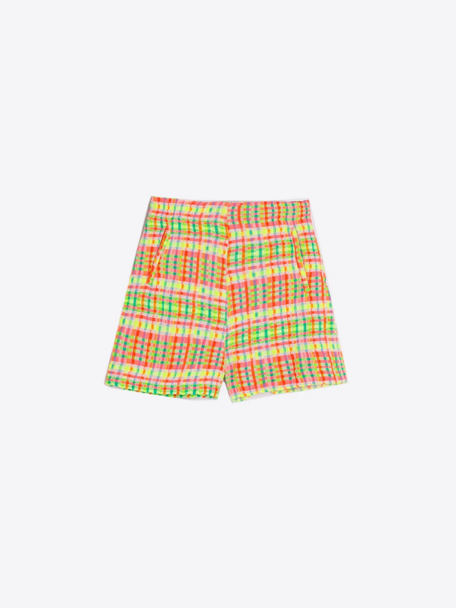 Vilagallo Bermuda Cuadro Fluor Seersucker Best Sale