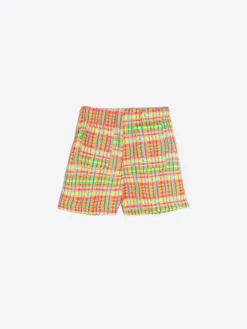 Vilagallo Bermuda Cuadro Fluor Seersucker Best Sale
