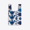 Vilagallo Bolso Estampado Ikat Azul Fashion