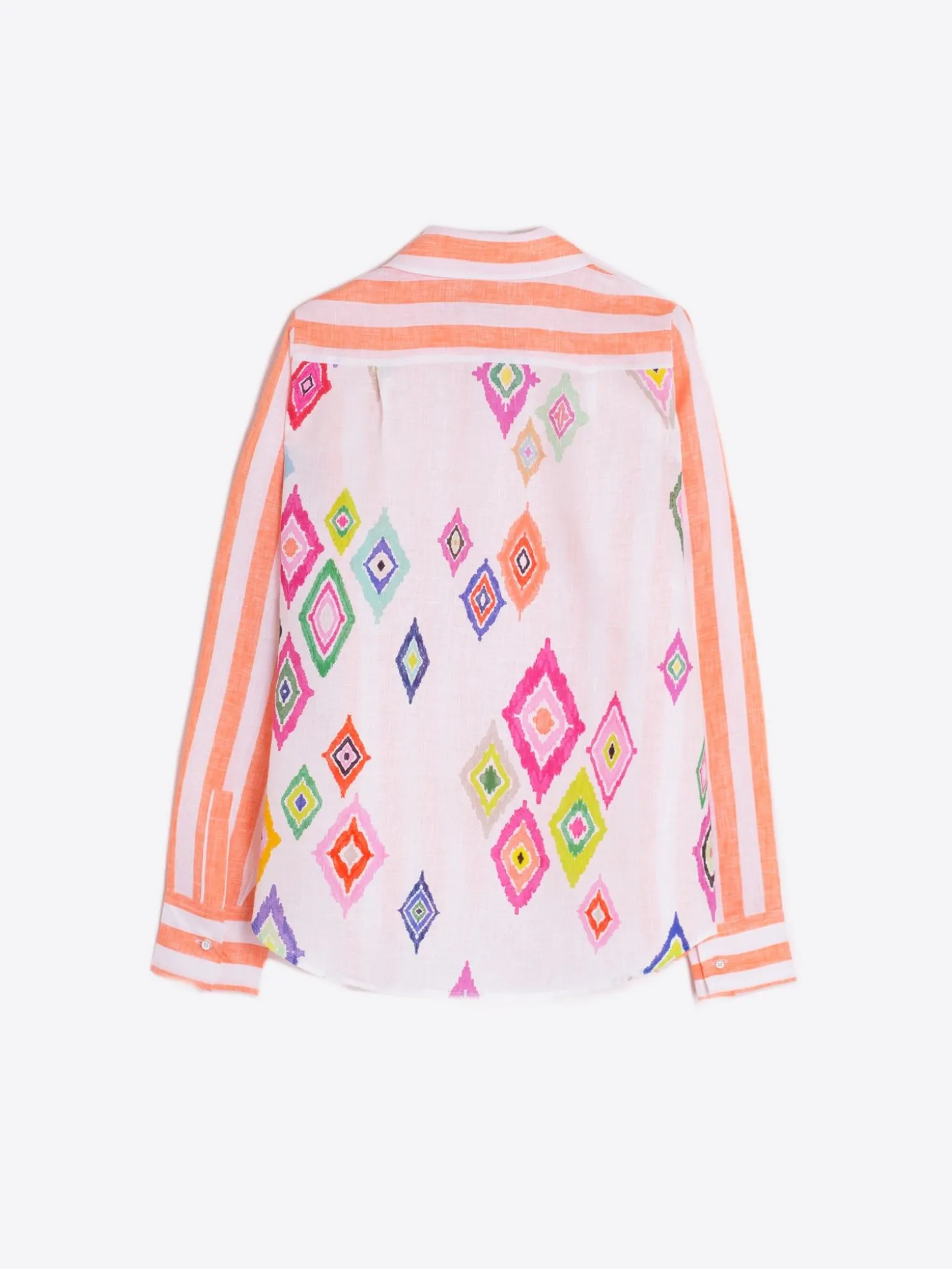 Vilagallo Camisa 100% Lino Rayas Espalda Estampada Sale