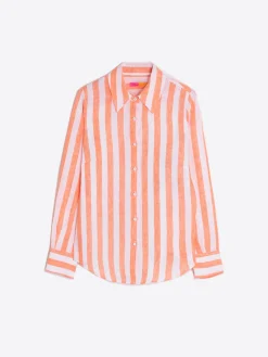 Vilagallo Camisa 100% Lino Rayas Espalda Estampada Sale