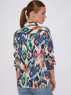 Vilagallo Camisa Algodon Estampado Ikat Fashion