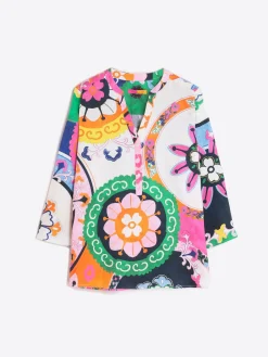 Vilagallo Camisa Algodon Satin Suzani Print Shop