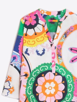 Vilagallo Camisa Algodon Satin Suzani Print Shop