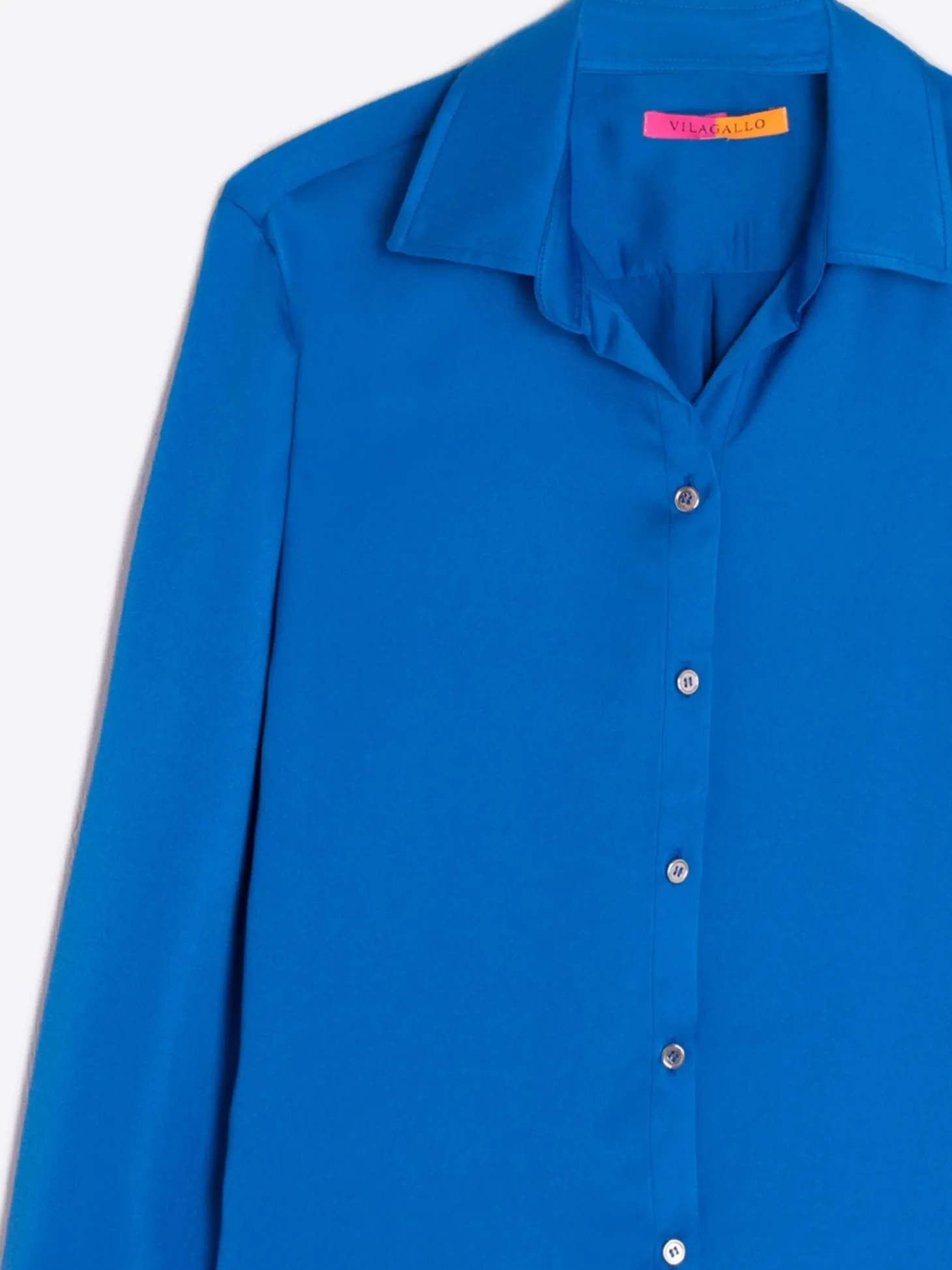 Vilagallo Camisa Azul Satinada Shop