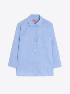 Vilagallo Camisa Espalda Bordada Funtastic Lino Algodon Fashion