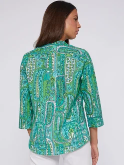 Vilagallo Camisa Estampada Paisley Verde Store
