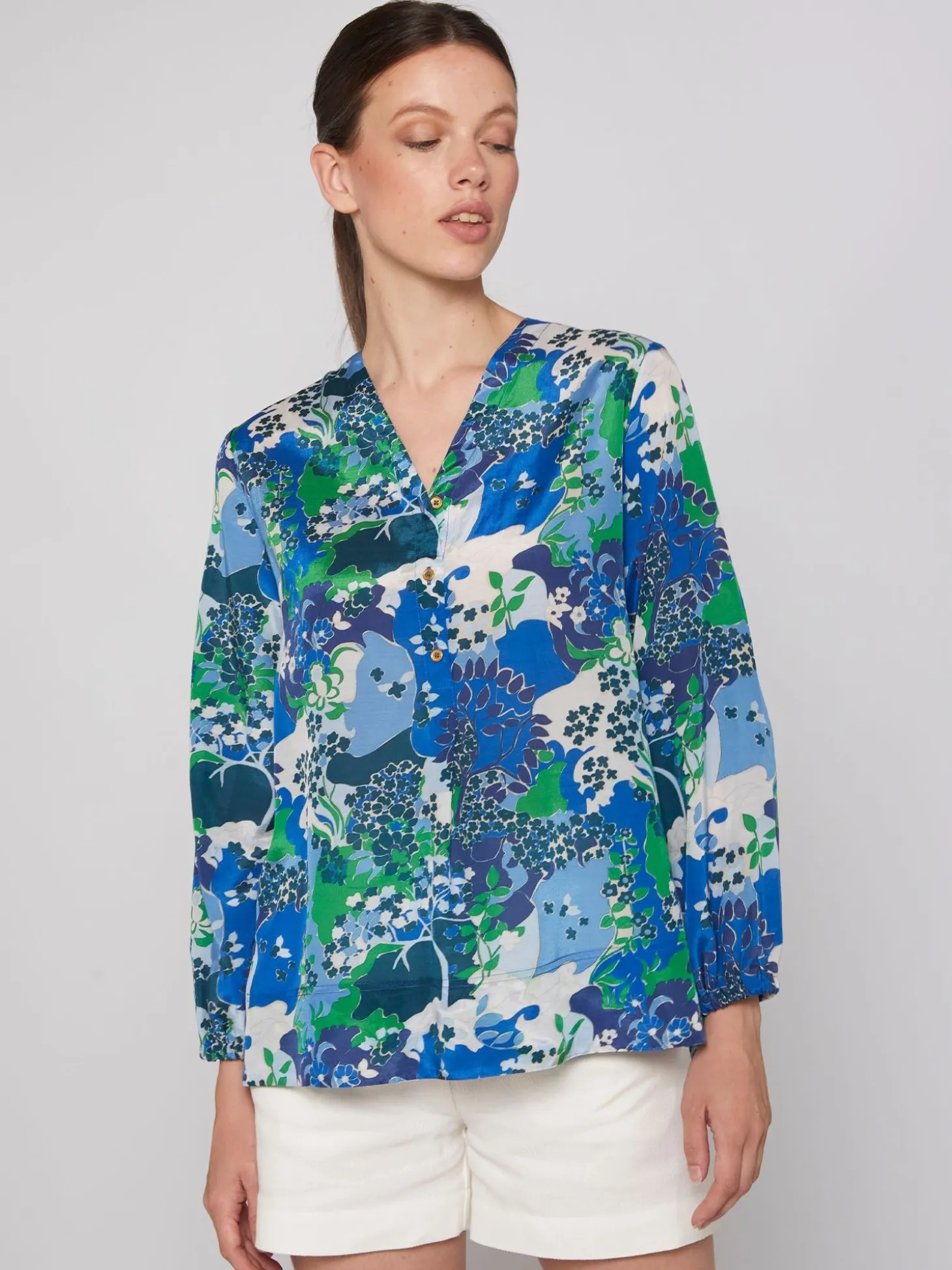 Vilagallo Camisa Estampado Blue Blossom New