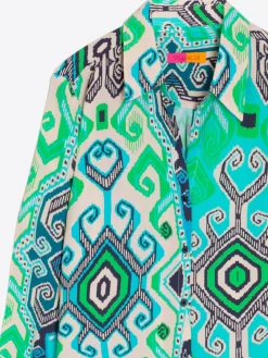 Vilagallo Camisa Estampado Navajo Turquesa Best Sale