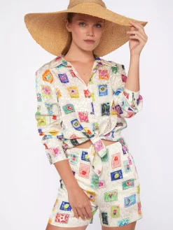 Vilagallo Camisa Estampado Sellos Jacquard Sale