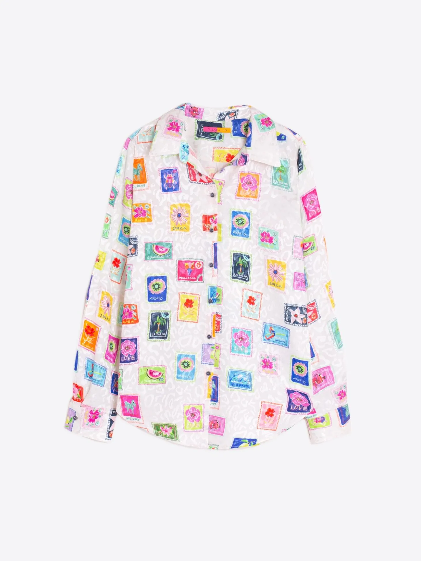 Vilagallo Camisa Estampado Sellos Jacquard Sale