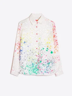 Vilagallo Camisa Fluida Jacquard Estampado Arte Online