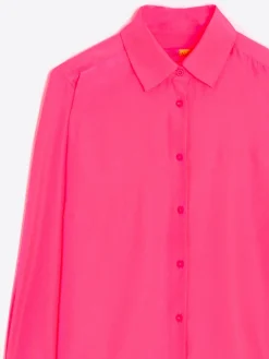 Vilagallo Camisa Fluida Rosa Fluor Fashion