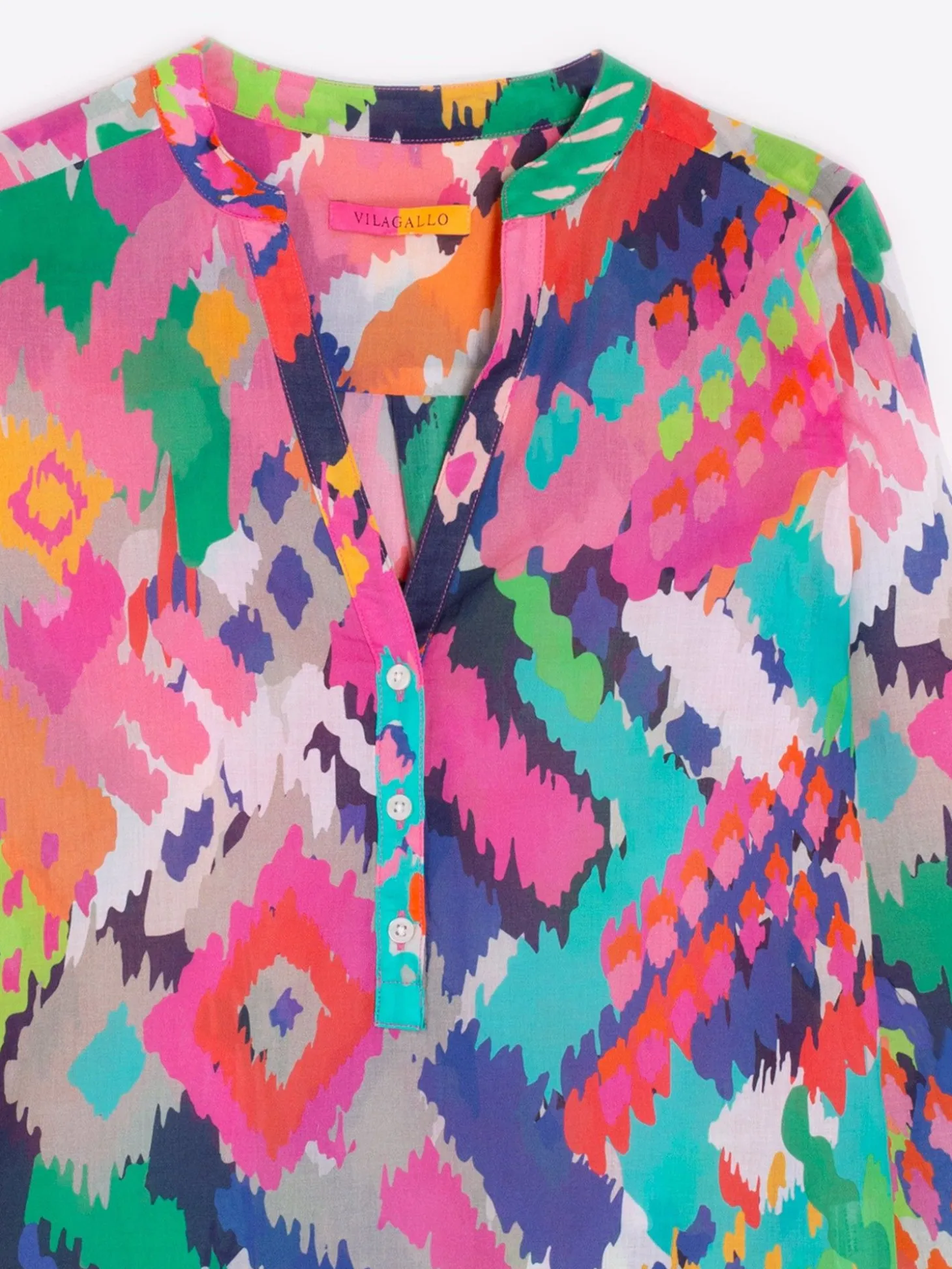 Vilagallo Camisa Francina Acuarela Ikat Voile Online