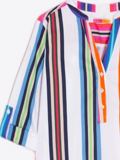 Vilagallo Camisa Francina Multicolor Cotton Stripe Online