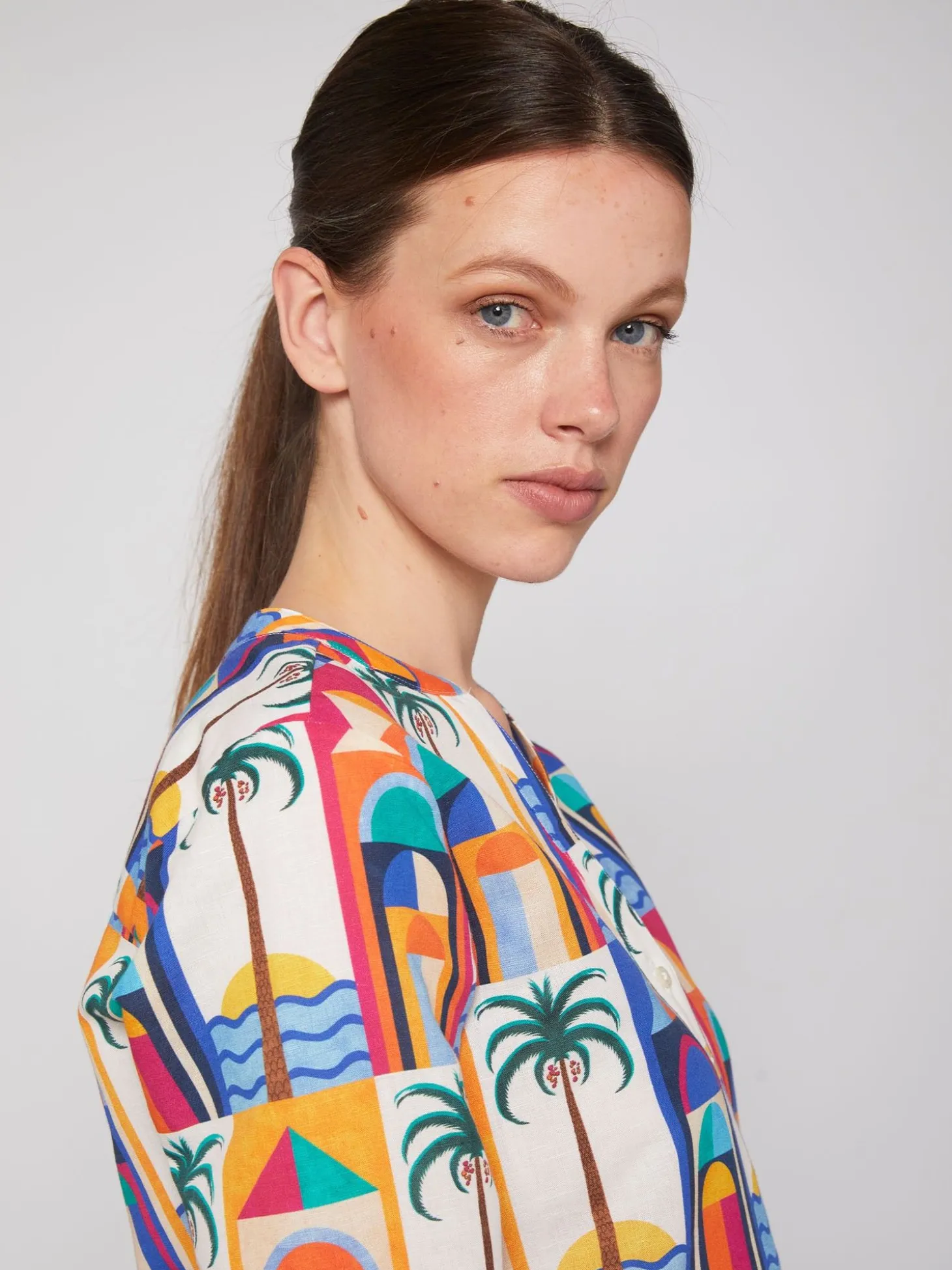 Vilagallo Camisa Francina Palm Beach Linen Cotton Online