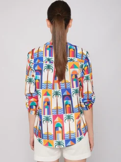 Vilagallo Camisa Francina Palm Beach Linen Cotton Online