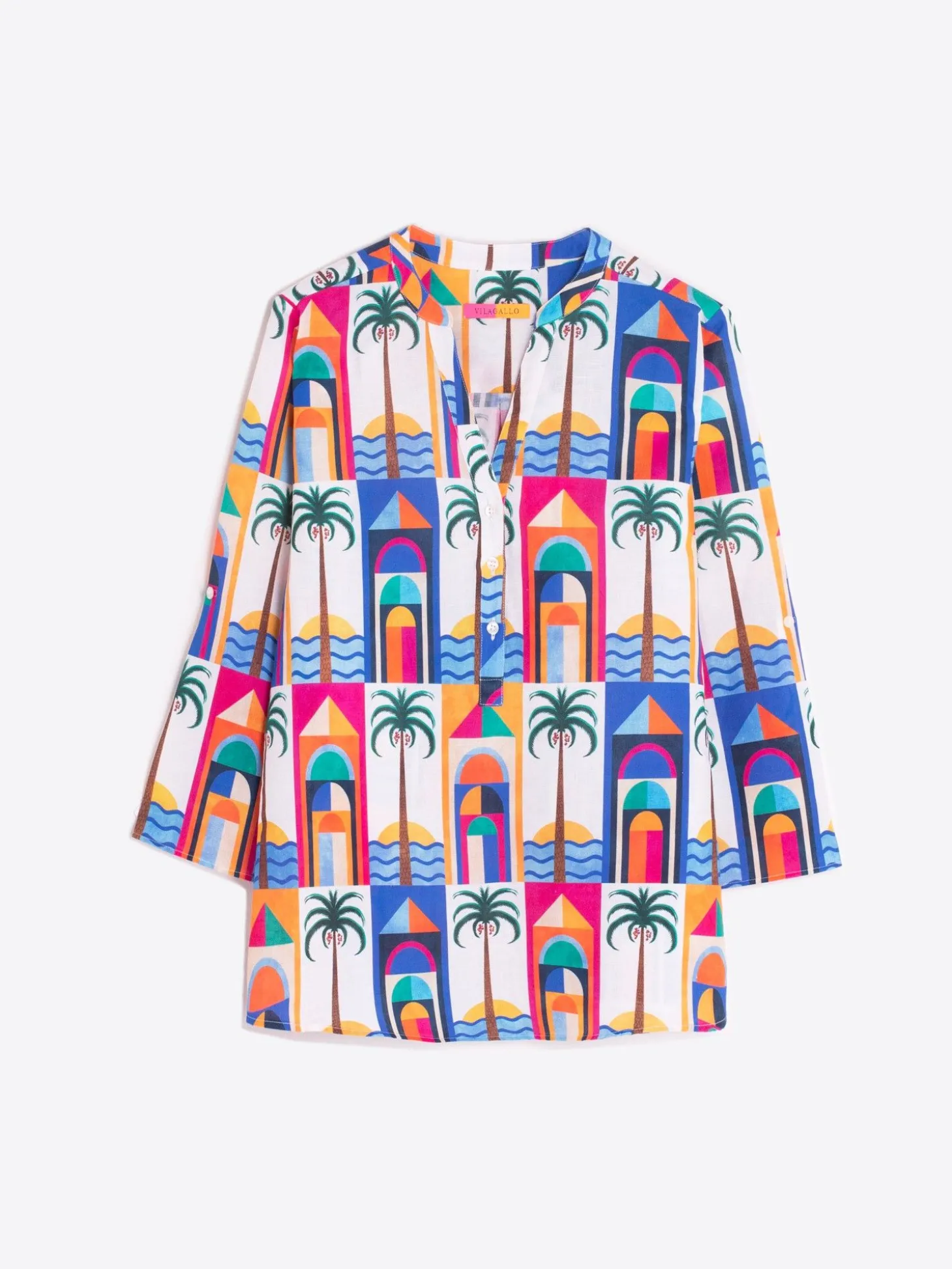 Vilagallo Camisa Francina Palm Beach Linen Cotton Online