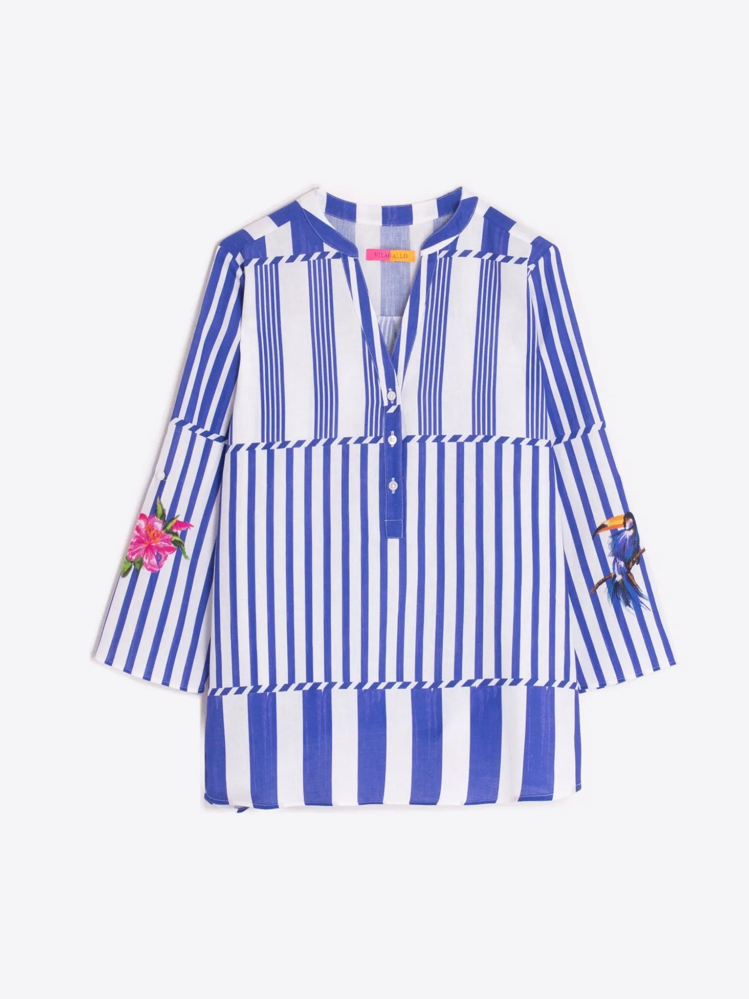 Vilagallo Camisa Francina Rayas Tropical Sale