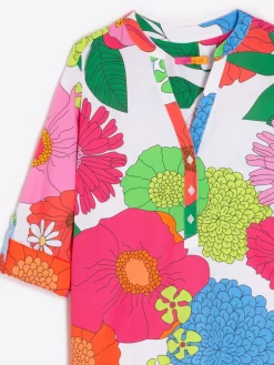 Vilagallo Camisa Francina White Maxi Flower New