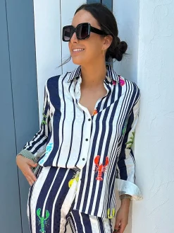 Vilagallo Camisa Irina Patchwork Print Best Sale