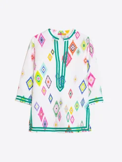 Vilagallo Camisa Kaftan Estampado Ikat 100% Lino Shop