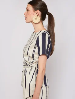Vilagallo Camisa Lazada Rayas Combinadas Sale