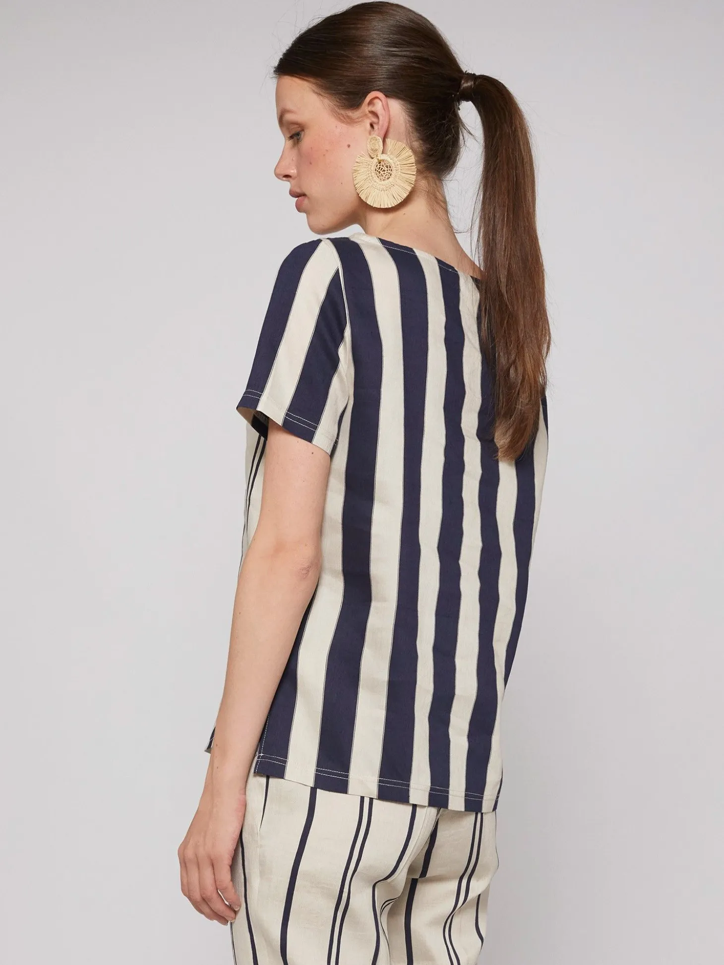 Vilagallo Camisa Lazada Rayas Combinadas Sale
