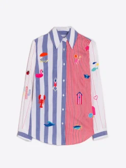 Vilagallo Camisa Mafalda Emb Multistripe New