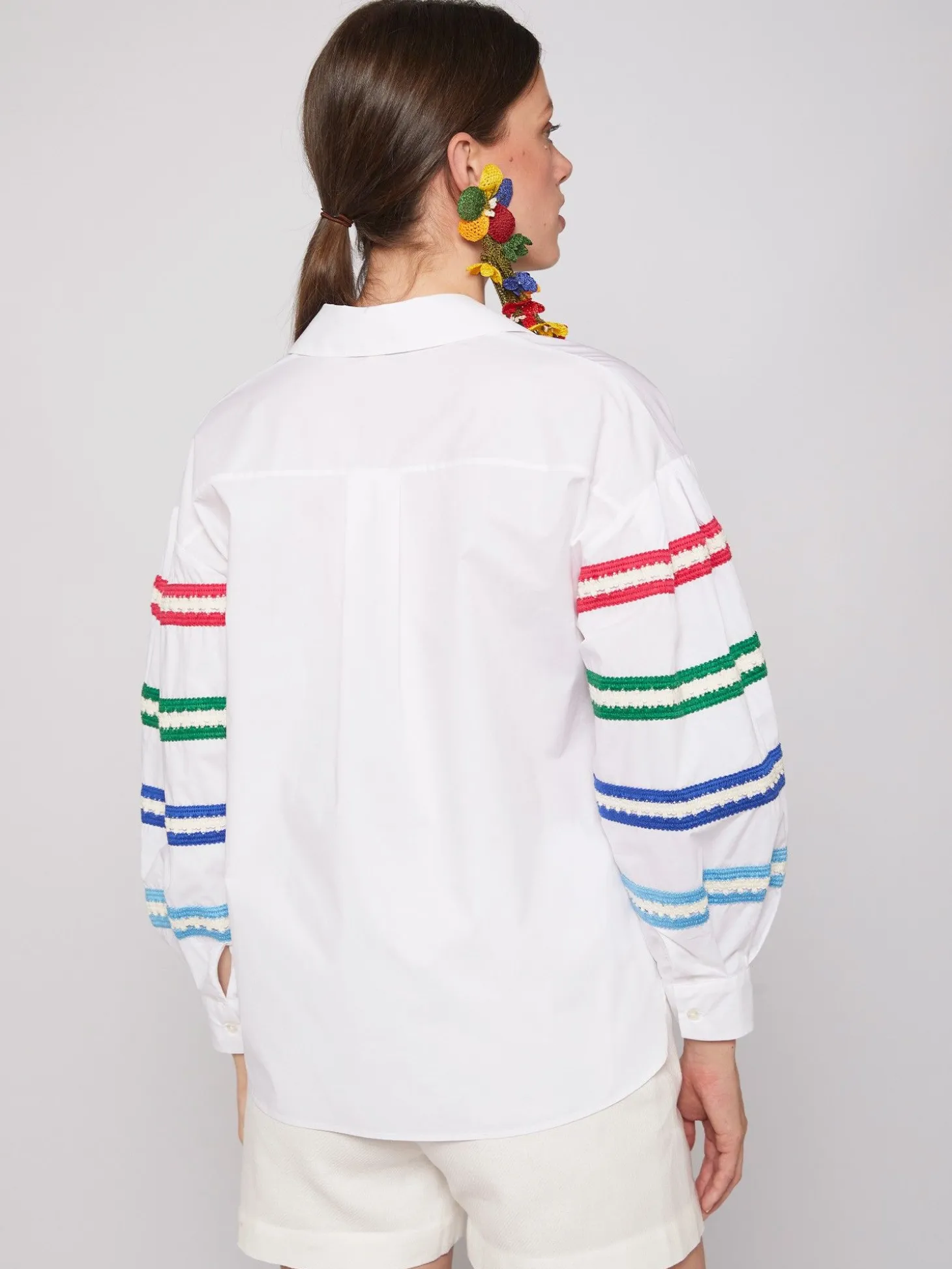 Vilagallo Camisa Mangas Abullonadas Popelin Blanco Store