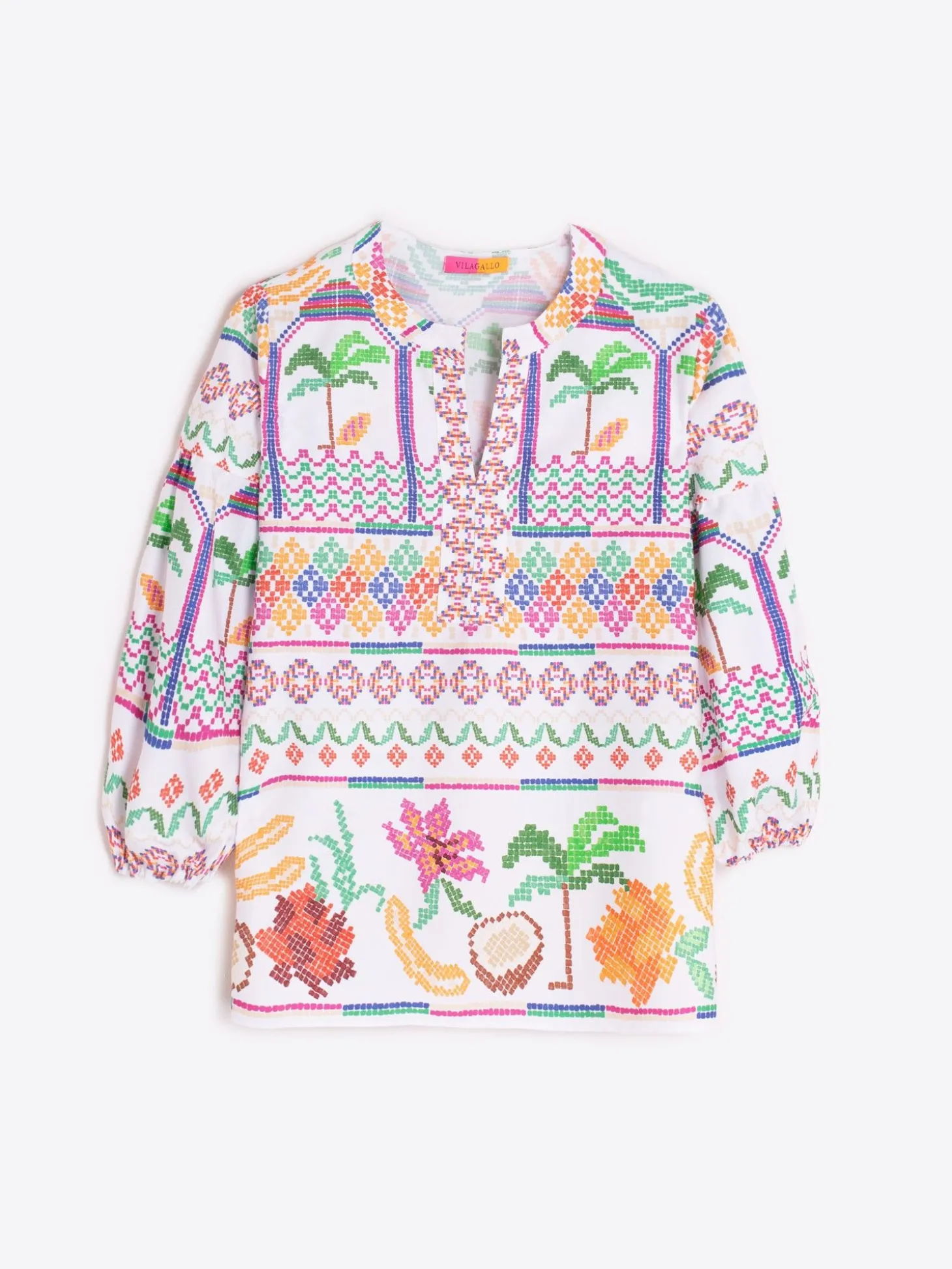 Vilagallo Camisa Menorca Cross Stitch Print Store