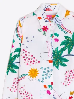 Vilagallo Camisa Popelin Estampado Tropical New