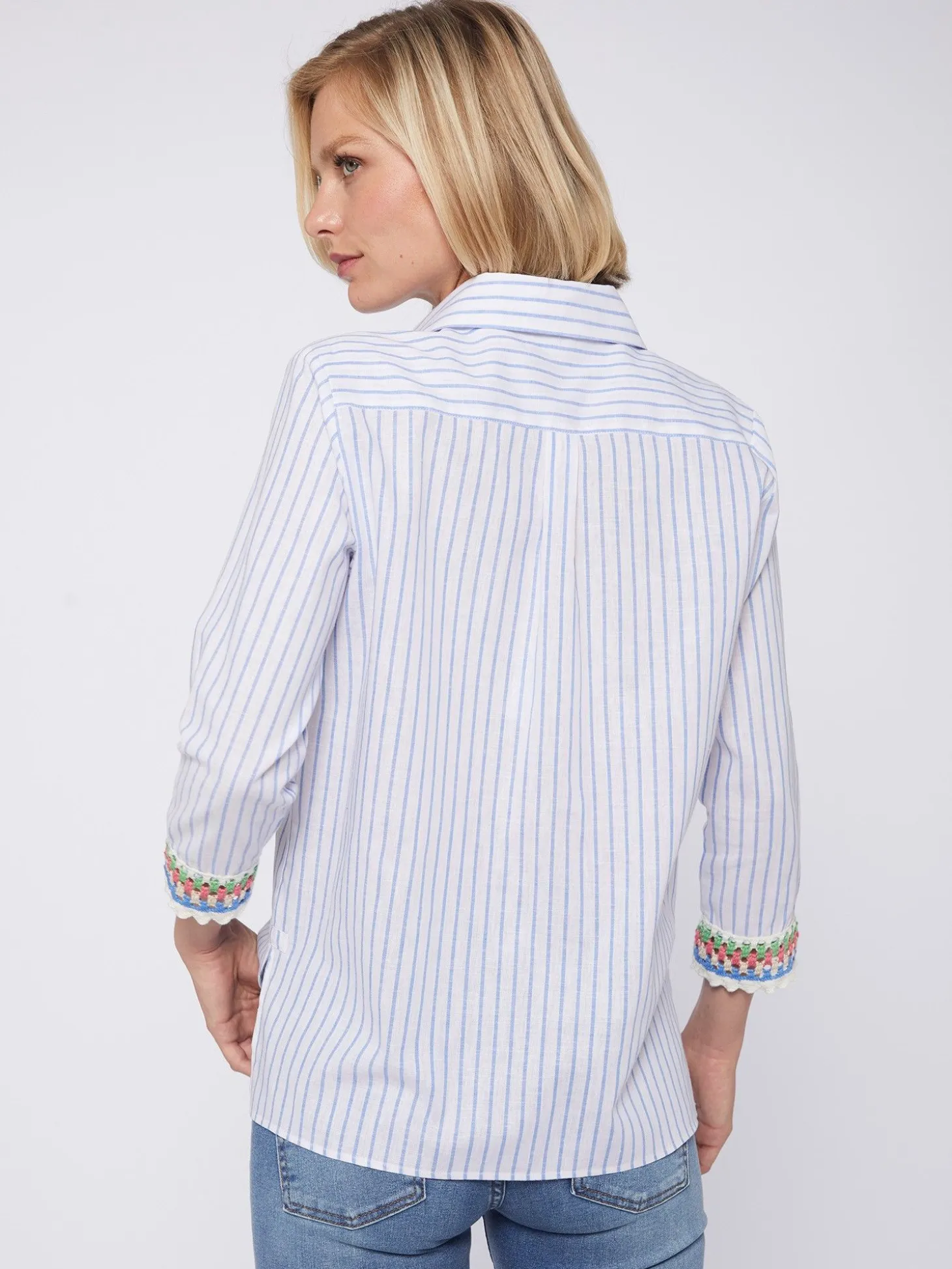 Vilagallo Camisa Rayas Con Lino Pasaman Fashion