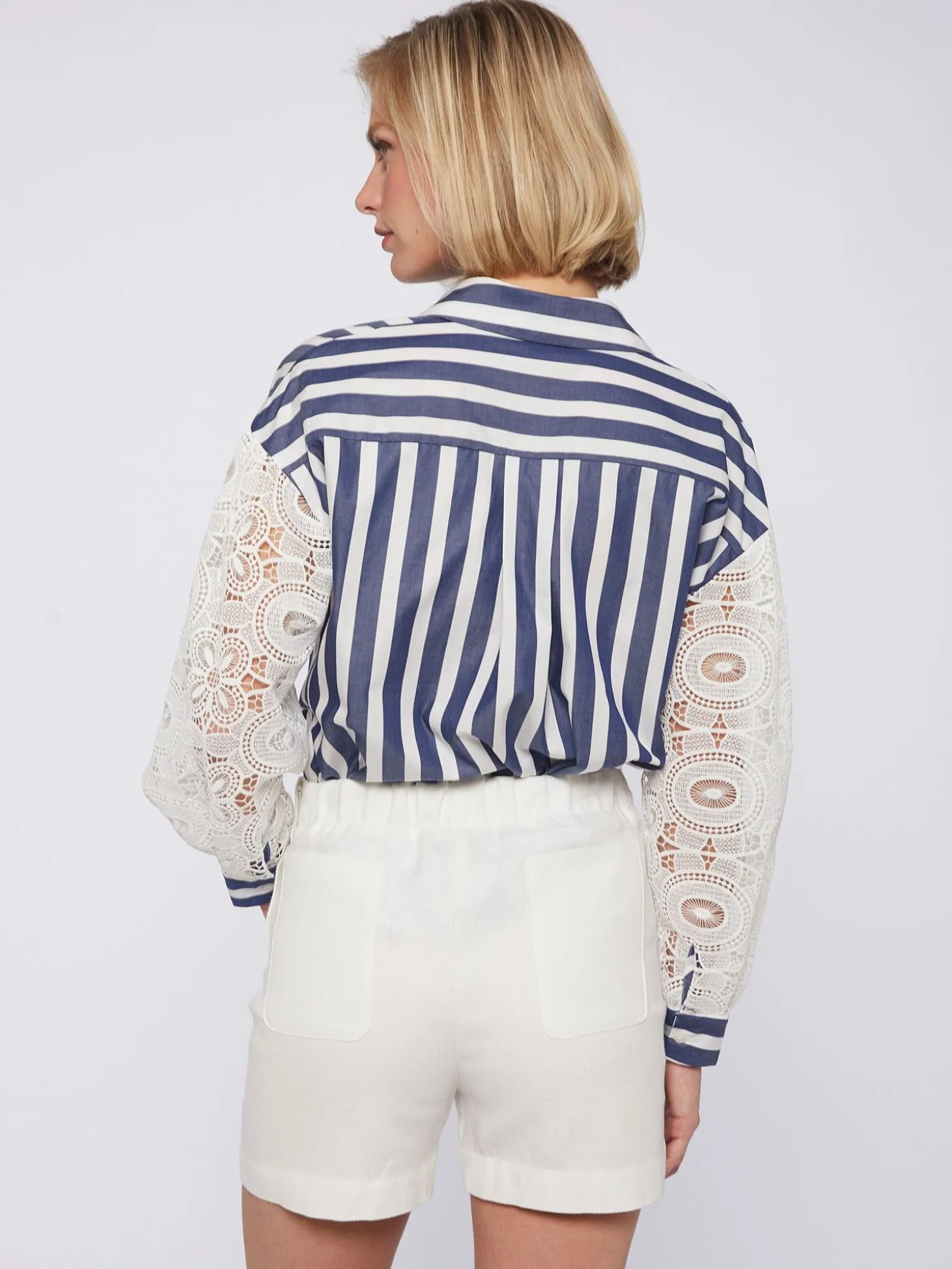 Vilagallo Camisa Rayas Mangas Guipour Discount