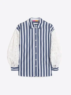 Vilagallo Camisa Rayas Mangas Guipour Discount
