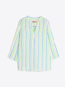 Vilagallo Camisa Rayas Neon Azul Verde Best Sale