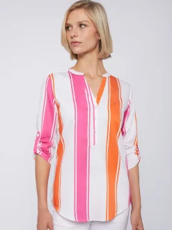 Vilagallo Camisa Rayas Rosa Naranja Cheap