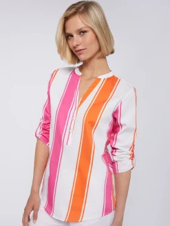 Vilagallo Camisa Rayas Rosa Naranja Cheap