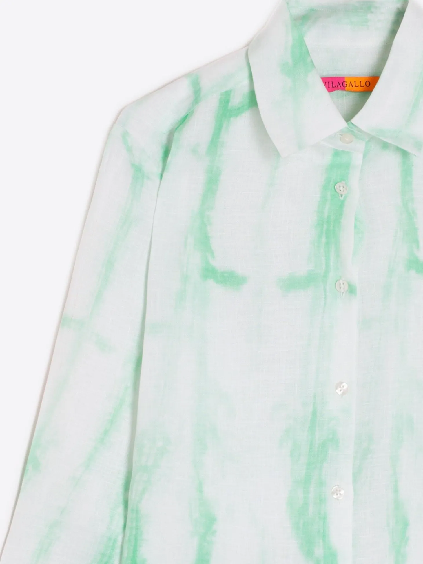 Vilagallo Camisa Sara Green Tie Dye Flash Sale