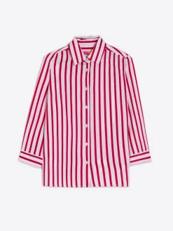 Vilagallo Camisa Sara Red Stripe Cotton Hot