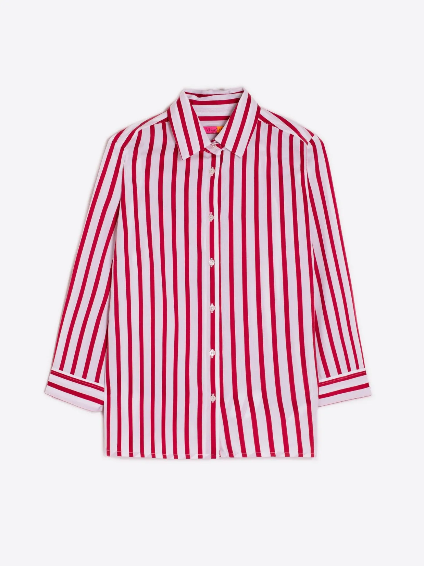 Vilagallo Camisa Sara Red Stripe Cotton Hot