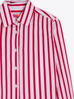 Vilagallo Camisa Sara Red Stripe Cotton Hot