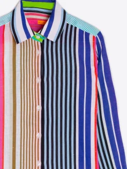Vilagallo Camisa Sara Stripe Pure Linen Online