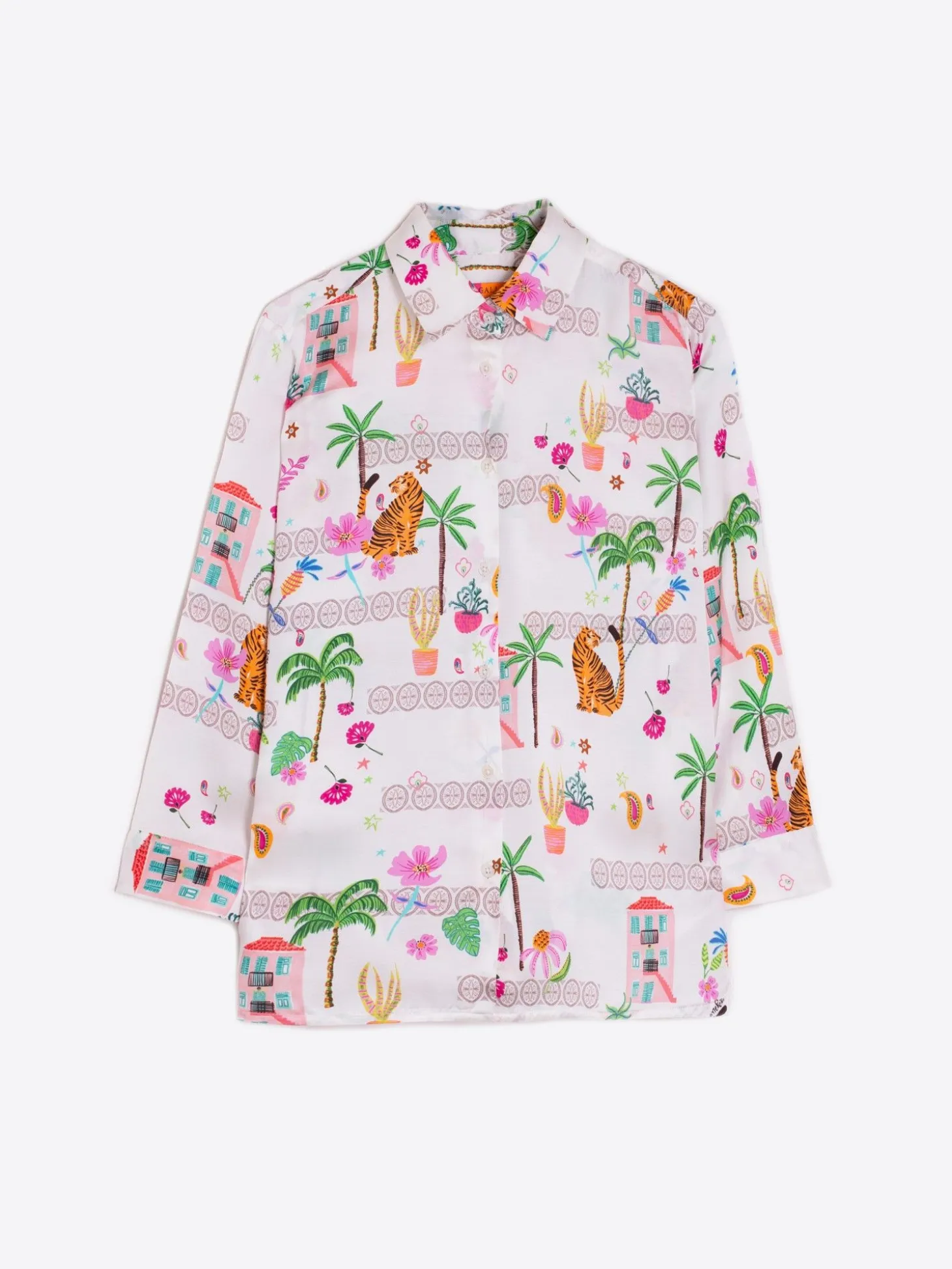 Vilagallo Camisa Sara Tiger Paradise Print Hot