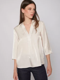 Vilagallo Camisa Satinada Brillo Oro Discount