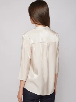 Vilagallo Camisa Satinada Brillo Oro Discount