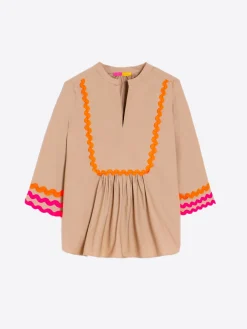 Vilagallo Camisa Valerie Beige Poplin Clearance