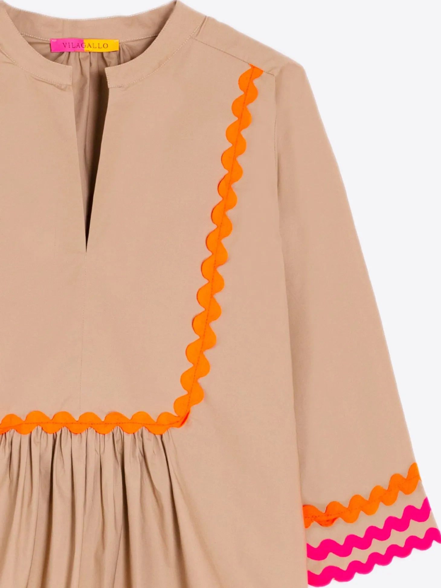 Vilagallo Camisa Valerie Beige Poplin Clearance